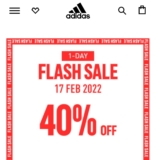 Adidas 40% Off Flash Sale 2022
