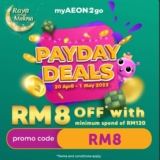 AEON PayDay Deals Free RM8 Off Promo Code