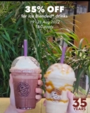 Coffee Bean Tea Leaf Extra 35% Off Happy 35th Birthday Ice Blended Promotion