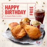 KFC App Free Happy Birthday Snack Plate Combo Vouchers Giveaways
