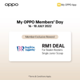 Attractive Rewards, Fantastic Offers, and Mesmerizing Promotions Are All Waiting for You During My OPPO Member’s Day