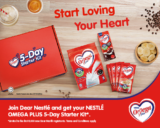 Join Dear Nestle and get your Nestle Omega Plus 5-Day Starter Kit for FREE!