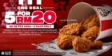 Don’t Miss Out on KFC’s Ong Deal: 5-pc Chicken for RM20 from 20-22 Feb 2024!