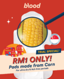 RM1 Blood Sanitary Pads Made From Corn! For First Time Buyers. Limited Time & Quantity.