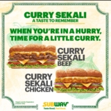 Subway all-new Curry Sekali sub in chicken and beef flavour 2022