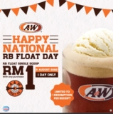 A&W regular RB float with a single scoop of ice cream for only RM1