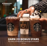 Starbucks 20 BONUS STARS Rewards