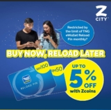 Touch ‘n Go eWallet Reload PIN of Up to 5% OFF with Zcoins!