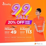 Firefly Airlines 9.9 Sale – 20% Off Fare Price Promotion