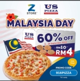 Zcity 60% OFF RM10 US Pizza Cash Voucher 