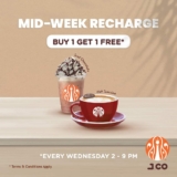 J.Co Buy 1 Free 1 Wednesday Deals on September 2022
