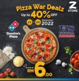 Domino’s & US Pizza Cash Vouchers up to 40% Off at ZCity