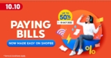 Shopee 10.10 Pays Water Bills and Electricity Bills with Up to 50% Off 