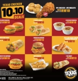 Texas Chicken RM10 Meals For 10.10 Sale 2022
