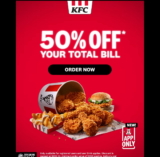 KFC App 50% Off Promotion