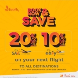 Firefly Airlines Tickets 20% Off November Promotion 2022
