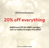 H&M Malaysia’s 11.11 Shopping Starts Now – Get 20% Off Everything!