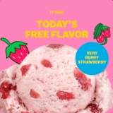 Baskin Robbins Very Berry Strawberry ice cream Free Kid Scoop Giveaways