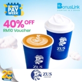 Zus Coffee 40% Off with BonusLink BLINK App