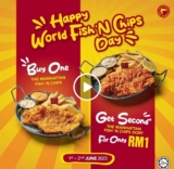 The Manhattan FISH MARKET Fish ‘N Chips (Dory) for only RM1 on 1 – 2 Jun 2023