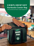 Free complimentary Starbucks Cooler Bag
