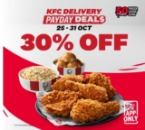 KFC 30% Off Payday Sale Promotion on October 2023