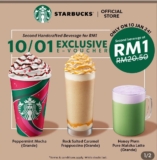 Starbucks RM1 For 2nd Beverage Deal with Lazada Vouchers for Chinese New Year 2024
