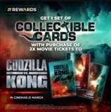 GSC Presents Exclusive Godzilla vs Kong Collectible Cards Redemption Promo 2024