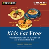 Velvet Cinemas by GSC: Kids Eat Free Promotion April/June 2024
