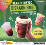 Tealive Raya Promo 2024: Celebrate Hari Raya with RM6 Off on 10th & 11th April!