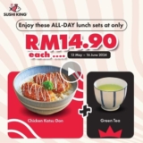 Sushi King – Indulge in Irresistible All-Day Lunch Sets at RM14.90 | May/June 2024 Promo