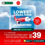 AirAsia MOVE RM39 Sale – Book Now for the Lowest Fares and More Add-ons | May – June 2024 Promo