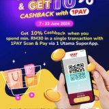 Maximize Your Savings at 1 Utama with 1PAY 10% Cashback Promo!