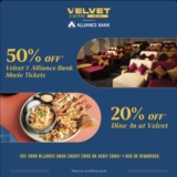 Golden Screen Cinemas: 50% Off Velvet x Alliance Bank Movie Tickets and 20% off Dine-in at Velvet Promo 2024