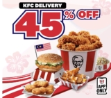 KFC Delivery Extra 45% Off promo on August 2024