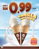 Chill Out with Burger King’s RM0.99 Vanilla Soft Serve Promo!