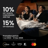 Get 10% – 15% OFF at GSC Aurum Theatre with Your Mastercard! (July 2024 – December 2025)