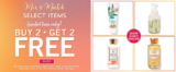 Bath & Body Works Mix & Match, Select Items Buy 2 Get 2 Free Promotion