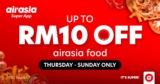 AirAsia Food Weekend Deal – Up to RM10 OFF promo codes
