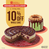Secret Recipe Exclusive Offer: Get 10% Off on Whole Cakes for SR Rewards Members | May 2024