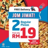 Domino’s Treats Customers to 2 Regular Pizzas for Only RM19