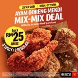 McDonald’s Ayam Goreng Mekdi Mix-Mix Deal – 5pcs for RM25 on 25th September 2024!