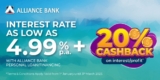 Alliance Bank Launches CashFirst Personal Loan with 4.99% Low Interest Rate and High Financing