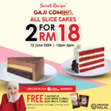 Secret Recipe’s June Payday Deal: Enjoy 2 Slice Cakes for RM18 on June 13, 2024