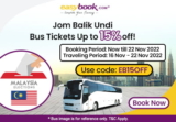 Easybook Bus Tickets Up to 15% off for GE15 Election 2022