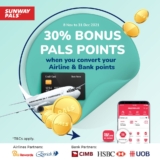 Sunway Pals Free 30% Bonus Pals Points