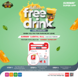 FREE DRINK WITH SUNWAY CARNIVAL CASHLESS PARKING