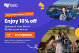 Klook: Extra 10% Off Your Sydney & New South Wales Activities Booking Promo Code
