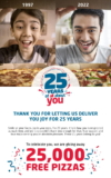 Domino’s Pizza Malaysia giving away 25,000 Free Pizzas