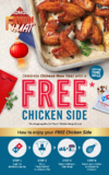 Domino’s Pizza Free Chicken Side Redemption with Online Order